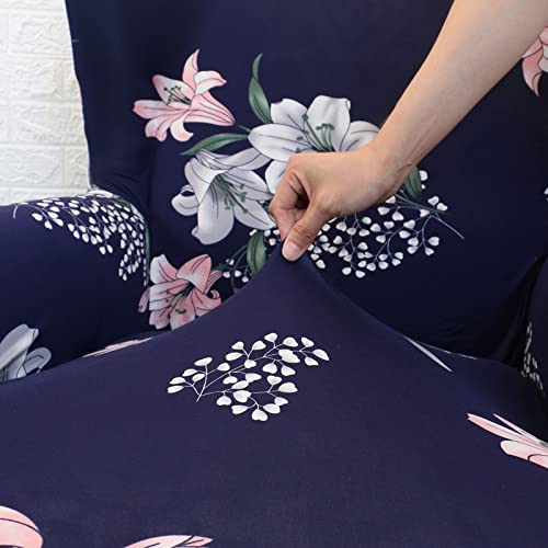 Funda de sillón orejero elástica OBASDFD con estampado protector lavable 5