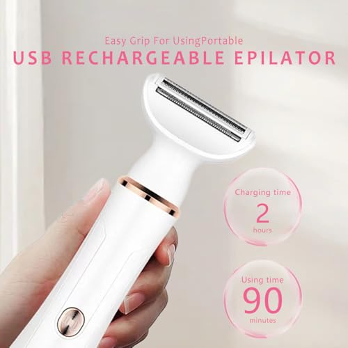 4-in-1Women's Electric Shaver–Bikini Trimmer for Women–Painless Electric Razor for Pubic Hair, Face, Legs, Underarms–Portable Cordless Shaver — view 4