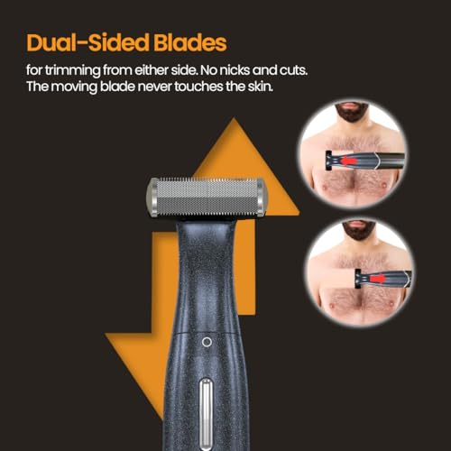 Image of Airluxe Electric Hair Trimmer for men | 100 Min Runtime | Digital Display | Body & Beard hair trimming machine for man | One Blade design | Fully Waterproof | 1 Year warranty