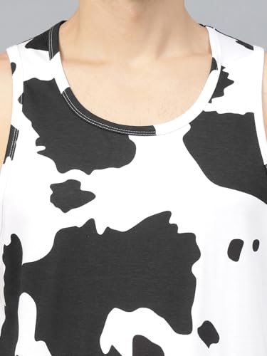 Image of Veirdo Men's Sleeveless Regular Fit Tshirt, All Over Printed Vest for Men, Cotton Sando for Beach Wear, Gym, Cycling, Running, & Other Sports (Available in Different Pattern)