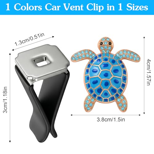 Image of Ouligay 2PCS Cute Sea Turtles Car Air Freshener Vent Clip, Sea Turtle Car Accessories, Blue Turtle Cars Vent Clips Rhinestone, Ocean Theme Interior Decoration for Women Girls