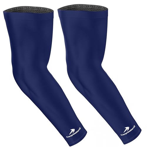 CompressionZ Compression Arm Sleeves for Men & Women| Cooling UV Sun Protection Elbow Pain Relief...