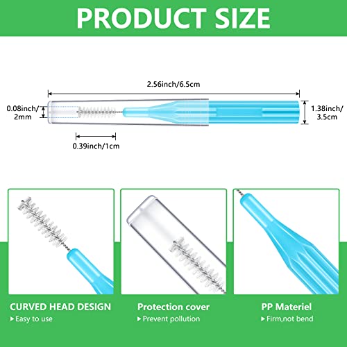 20 Stück Interdentalbürsten Zahnstocher Zahnseidekopf Dental Zahnbürste Unterschidliche Farben und Größen Zahnspangen Bürste Mundhygiene Zahnseide Zahn Reiniger Zahnreinigung Werkzeug … – Bild 3