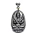 Produktbild 1pc Natürliche Obsidian Buddha Kristall Halskette Anhänger Zubehör Glücksamulett Perlen-Ketten-Halskette für Frauen Männer (Schwarz)