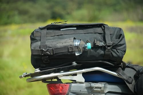 Image of Compack 25 - 25 L Waterproof Tail Bag | Roll-Top Modular Dry Bag with Removable Liner, Bottle Compartment, Beavertail & Backpack Convertible | Great for Weekend Rides & Touring