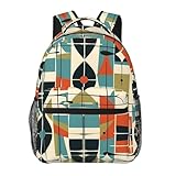BWLHJKE Travel Backpack for Women Men Modern Mid Century Laptop Backpack Large College Bag Waterproof Casual Daypack