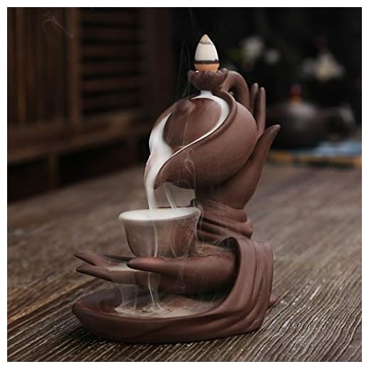 Buddha Hand Backflow Incense Burner Set