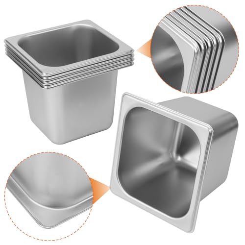 Image of 6 Pack, 1 /6 Size Stainless Steel Steam Table Pan