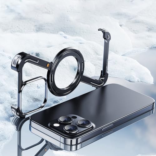 Generic YK001 Phone Case For Iphone 16 Pro Max/16 Pro,Innovative Z-Shaped Frameless Heat Dissipation With 360 Rotatable Stand, Military-Grade Protection  thumb #6