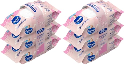 Curash Fragrance Free Baby Wipes, 2 x 240 packs - For Sensitive Skin, Suitable for Newborns, Thick And Soft Texture, No Soap, Alcohol Or Parabens - Everyday Cleansing And Nappy Changes - 480 Wipes