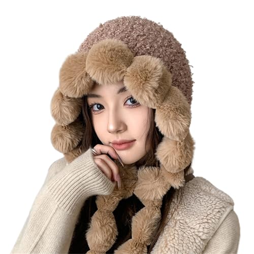 Ubxvamm Plush Earflap Hat Adjustable Size Hat Ear Protecting Hat Breathable Soft Hat Outdoor Accessory