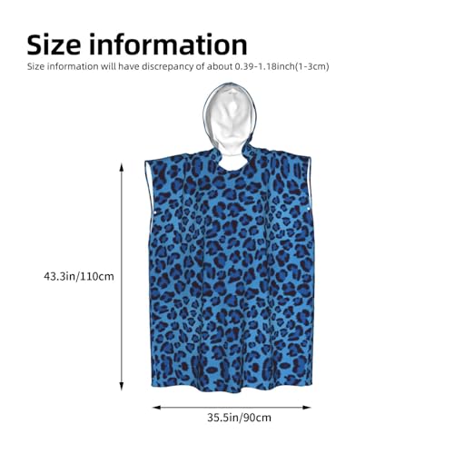 Poncho à capuche léopard en microfibre pour le surf et le bain - 4