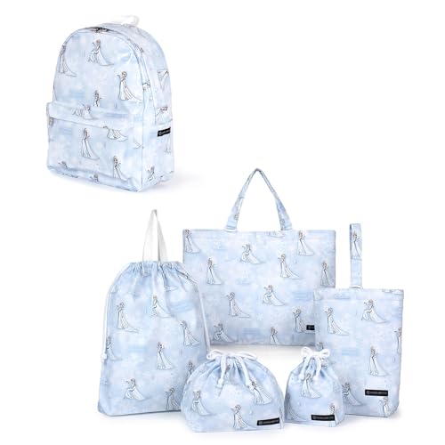 COLORFUL CANDY STYLE ディズニー 入園入学6点セット レッスンバッグ シューズケース 巾着 体操服袋 お弁当袋 コップ袋 小物入れ リュックサック Elsa FROZEN エルサ プリンセス エルサ 女の子 かわいい NU307100-