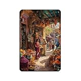 Blechschild mit indischem Gewürzmarkt, Vintage, Metall, Pub, Club, Café, Bar, Zuhause, Wandkunst, Dekoration, Poster, Retro, 20 x 30 cm