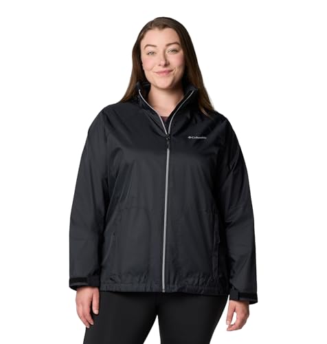 Columbia Womens Switchback IV Rain Jacket, Black, Large