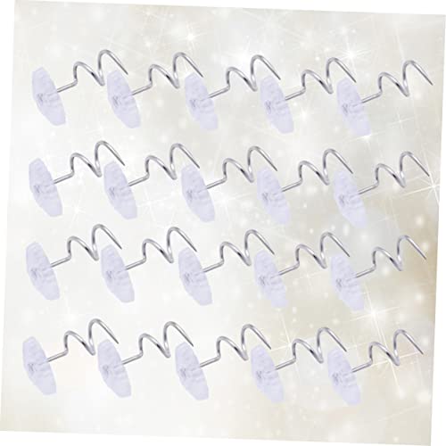 Cabilock 60pcs Transparent Twisted for and Upholstery Bedskirt Fixing for Home Decor and Furniture Stability