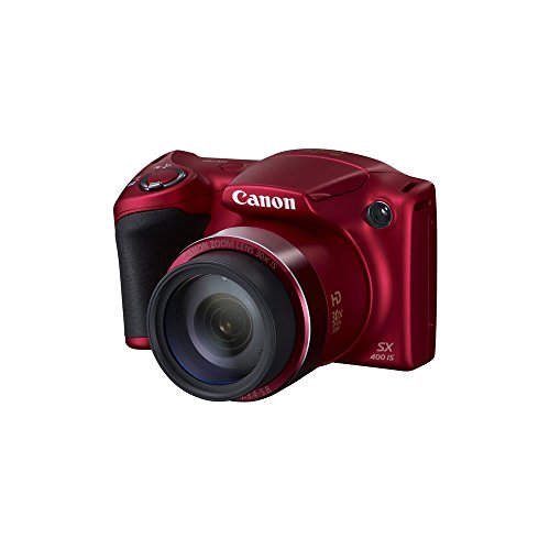 Canon PowerShot SX400 is Appareil Photo Hybride 3 (7,62 cm) 16 Mpix Zoom Optique 30x USB Rouge