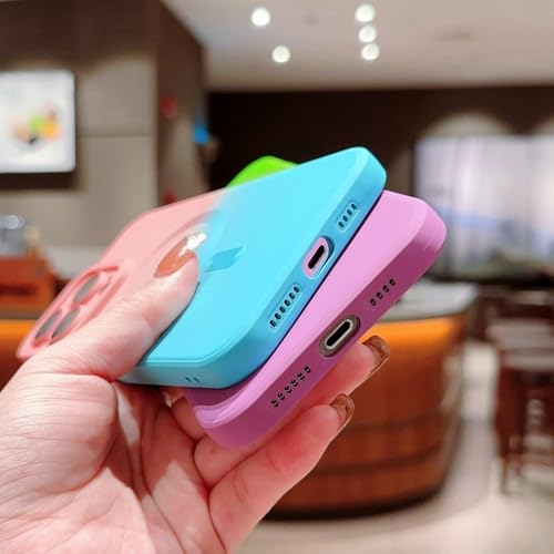 Coque silicone iPhone 13 dégradé vert violet pour recharge induction - 5