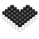 Lisher 100 Pi¨¨Ces Flacon en Verre Transparent Flacons Transparents avec Bouchons ¨¤ Vis et Bouchon en Plastique ¨¦tanche pour ¨¦chantillon D' de Parfum (2 ML) Facile ¨¤ Utiliser