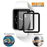Apple Watch Screen Protector 42mm Series 3/2/1 (Easy Installation) [2 Pack] SMAPP Scratchproof Bubble-Free Screen Film Compatible with Apple iWatch Screen Protector 42 Series 1/Series2/Series3 (42mm)