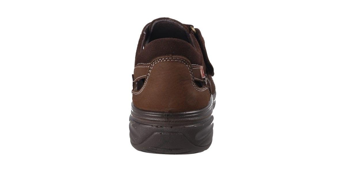 Luisetti Sandalia Hombre Cerrada para Trekking y Uso Urbano, confeccionada en Piel con Terminado graso Sandalia Bronx 16250ST