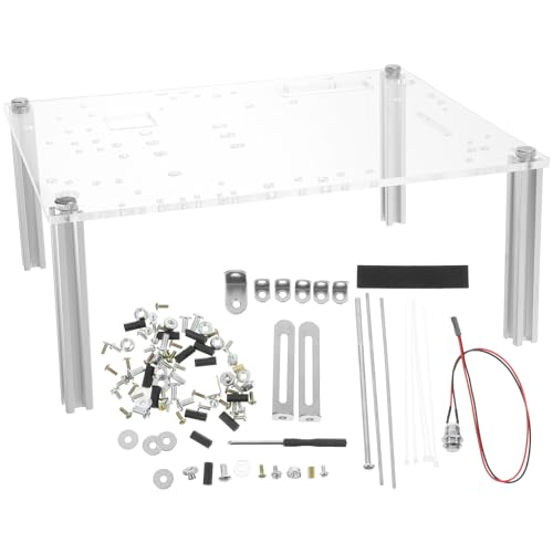 Soporte para gabinete de computadora Open Air con base resistente, chasis transparente DIY compatible con placas base ITX y Micro ATX, diseño compacto para juegos y sistemas de prueba miniatura 1