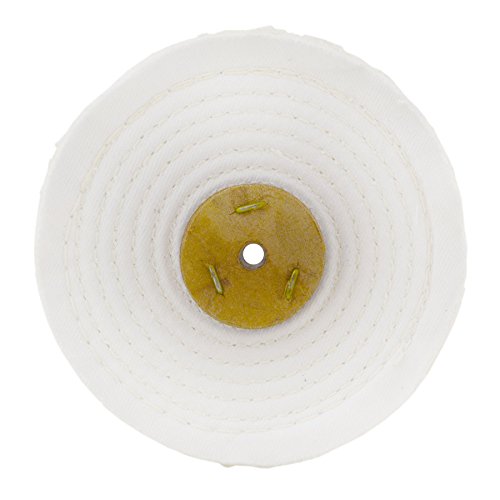 White Close Stitched Metal Polishing Buffing Mop 6