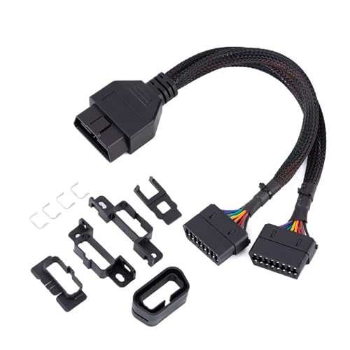 Câble d'extension 1 mâle 2 femelles 16 broches répartiteur Y plat diagnostic voiture