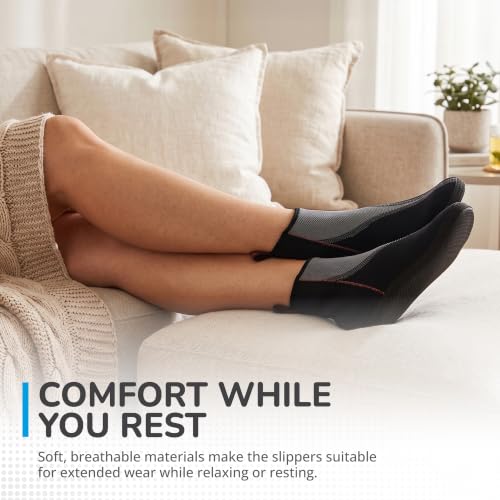 Image of Thermoskin Circulation Thermal Slippers, Black