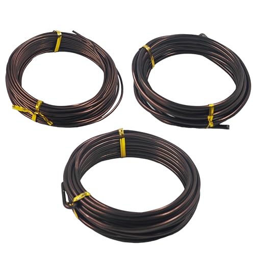AUXBC Bonsai Training Wire Kit 3 Sizes, 2.5mm/3.0mm/4.0mm Anodized Aluminum Bonsai Wire, Antique...