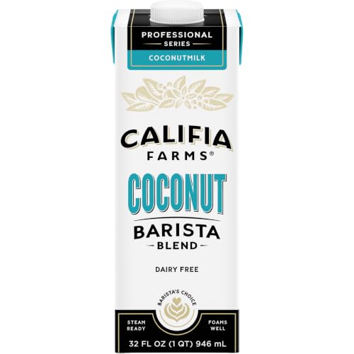 Califia Farms - Coconut Barista Blend Coconut Milk, 32 oz, Shelf Stable, Dairy Free, Plant Based...