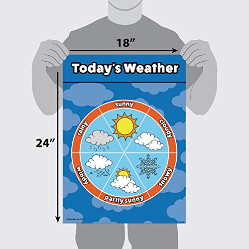Weather Chart for Kids - Laminated 18" x 24"
