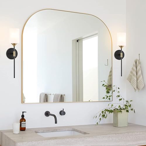 Image of SINOMAN Wall Light for Living Room Modern /Wall Lamps for Bedroom /for Living Room /Wall Lights for Home Decoration /Bedside Wall lamp (Black Gold, Without Bulb)