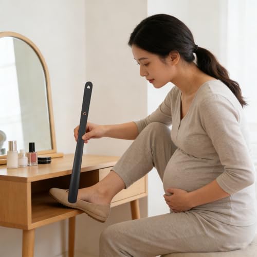 Calzador de pared magnético de madera negra de 50 cm para casa 5