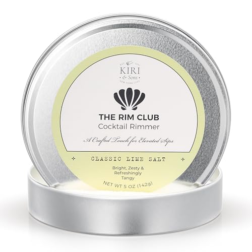 Kiri & Sons The Rim Club - Sal para margaritas, chupitos de tequila, Bloody Marys y cócteles artesanales, regalo en fiestas, bares en casa, almuerzos y eventos, lima clásica, 5 onzas