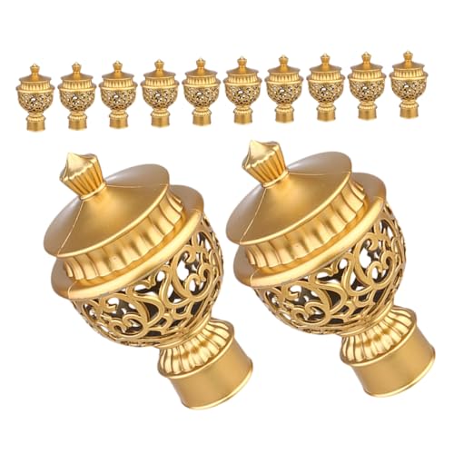 Ciieeo 12 Pcs Decorative Window Finials Plastic Curtain Rod End Caps Vintage Pole Cap for Drapery Pole
