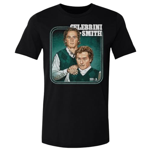 500 LEVEL Macklin Celebrini Shirt - Macklin Celebrini & Will Smith San Jose Step Brothers WHT (Black Large)
