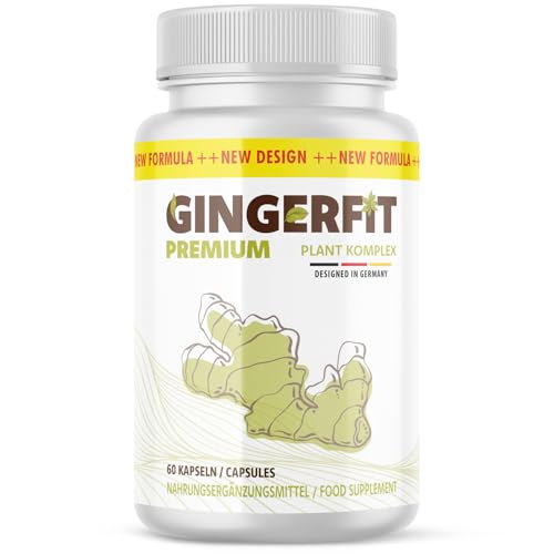 Gingerfit Premium Kapseln | kombination hochwertiger Zutaten | Ginger Fit für Männer & Frauen | 60 Kapseln