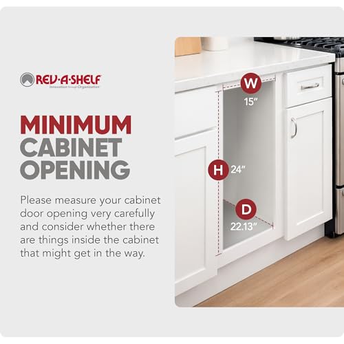 Image of Rev-A-Shelf Double Pullout Trash Can w /Soft-Close Slides, 14.5 inch Min Opening