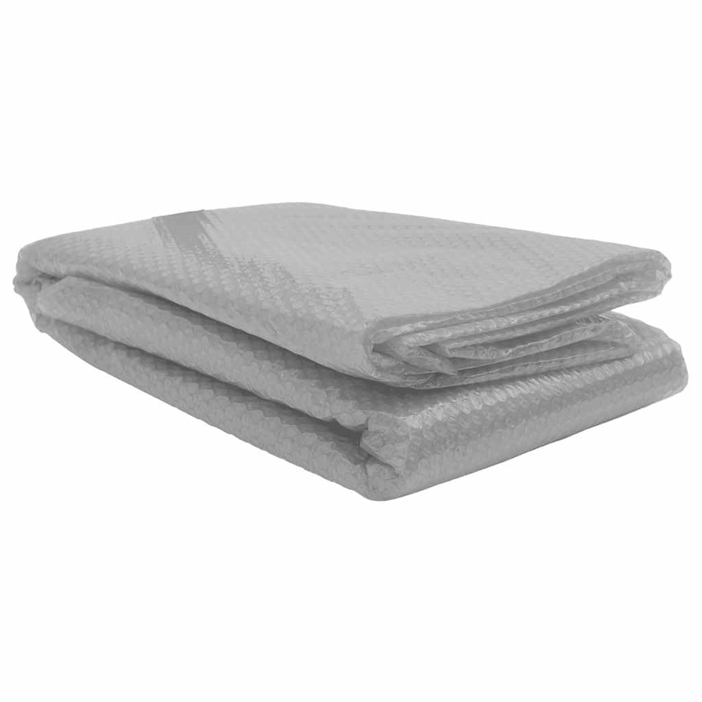 Mangloder Telo Solare Piscina Galleggiante in PE Grigio 450x220cm Pellicola Noppata per Piscine, Isolamento e Riscaldamento, Facile da Tagliare per Vasca idromassaggio e Piscine Bambini, Estate