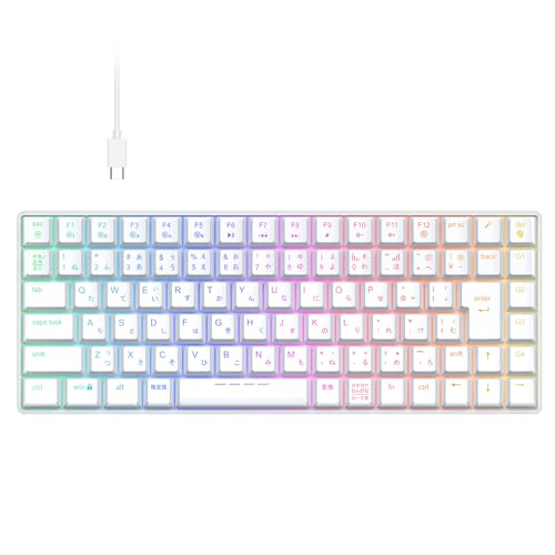 iClever ゲーミングキーボード テンキーレス 赤軸 メカニカル キーボード...
