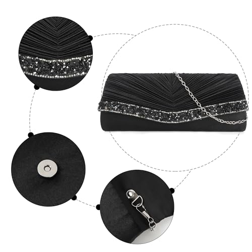 Image of Goclothod Evening Clutch Handbag Women Fashion Crossbody Shoulder Bag Chain Purse
