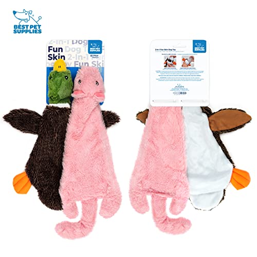 2-in-1 Stuffless Squeaky Dog Toys with Soft, Durable Fabric for Small Medium, and Large Pets by Best Pet Supplies - Image 4