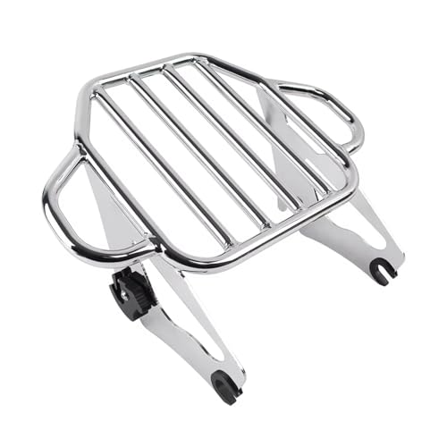 Porte-bagages double moto custom chrome support sacoche arrière Touring 2009-2024