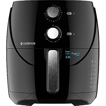 Fritadeira Sem Óleo Cadence Super Light Fryer Colors, 3,8L, Preta, 110V, FRT555
