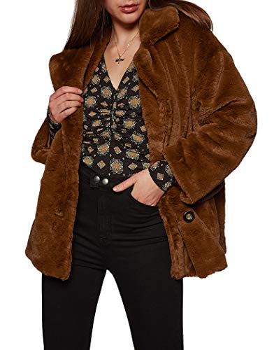 Free People Solid Kate Faux Fur Coat Terracotta SM (Women's 4-6)