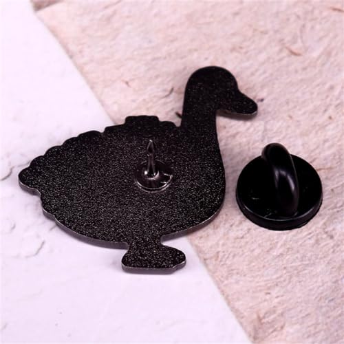 Image of yangwenyuanGoose Brooch Silly Goose Humorous Letter Brooch Badge Cartoon Animal Design Hard Enamel Pin Fun Goose Pin Cute Collar Pin Suitable for Backpacks Jackets Gifts DIY Accessories Clothing Hat Decorations