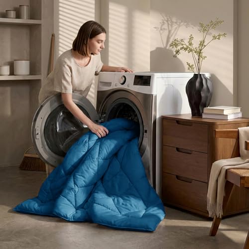 CozyLux Bettdecke 200x200cm Teal für 4 Jahreszeiten – Ansicht 6