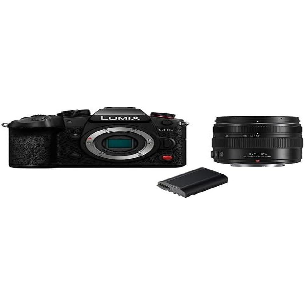 Panasonic LUMIX GH6 and LUMIX 12-35 mm lens, MP Mirrorless Camera  with 60 fps/4K 120 fps, Unlimited C4K/4K 4:2:2 10-Bit Video Recording