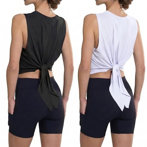 Débardeur yoga femme élastique lot de 2 hauts sport et fitness